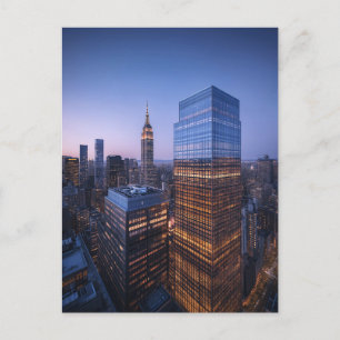 Sunset Over New York Postcard