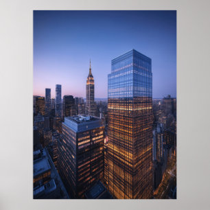 Sunset Over New York Poster