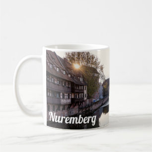 Sunset over old mediaeval bridge in Nuremberg Coffee Mug