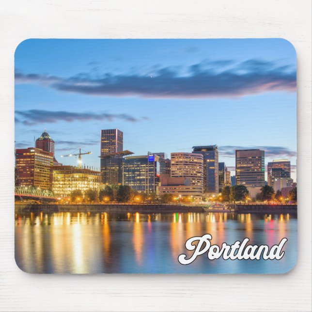 Sunset Over Portland, Oregon Mouse Mat (Front)