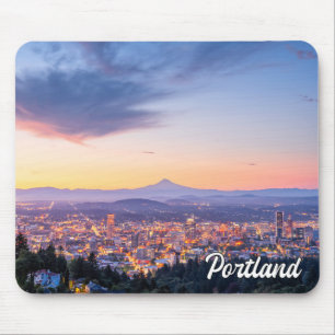 Sunset Over Portland, Oregon Mouse Mat