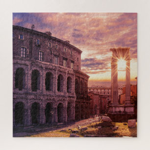 Sunset over Rome Colosseum in Rome Jigsaw Puzzle