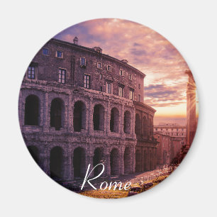 Sunset over Rome Colosseum in Rome Magnet