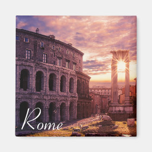 Sunset over Rome Colosseum in Rome Magnet