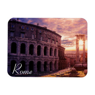 Sunset over Rome Colosseum in Rome Magnet