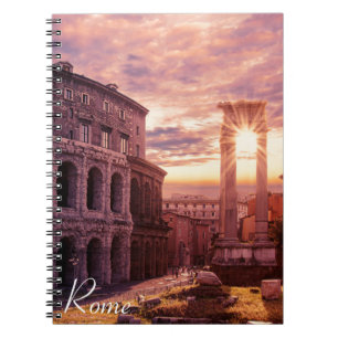 Sunset over Rome Colosseum in Rome Notebook
