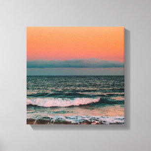 sunset over sea canvas print