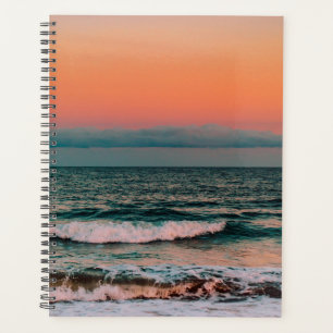 sunset over sea planner