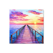 Sunset Over Serene Ocean Waves