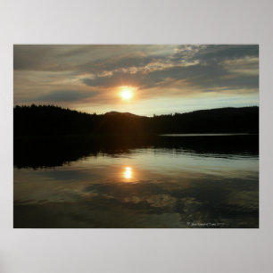 Sunset over Spring Valley Reservoir Poster