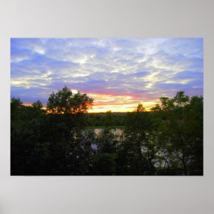Sunset over Stilwell Pond Poster