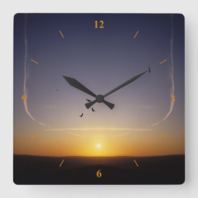 Sunset over Sussex Square Wall Clock (Front)