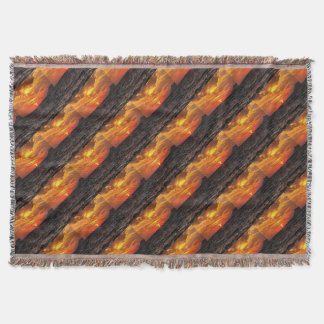 Sunset Over The Aegean Sea Landscape Painting Throw Blanket