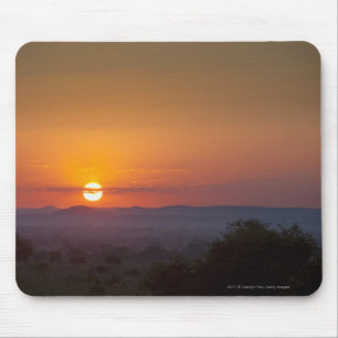 Sunset Over The African Landscape Mouse Mat