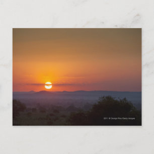 Sunset Over The African Landscape Postcard
