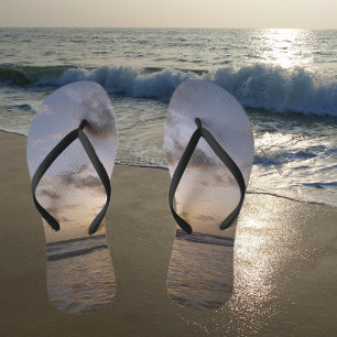 Sunset over the Arabic Sea Flip Flops