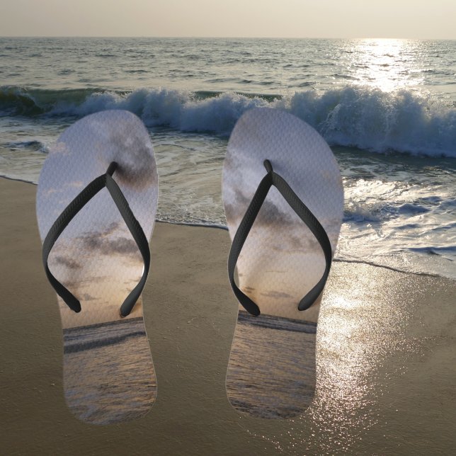 Sunset over the Arabic Sea  Flip Flops (Creator Uploaded)
