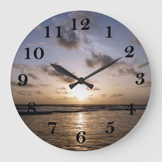 Sunset over the Arabic Sea Large Clock (Front)