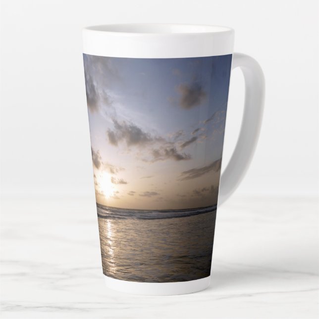 Sunset over the Arabic Sea Latte Mug (Right Angle)