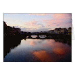 Sunset Over the Arno River