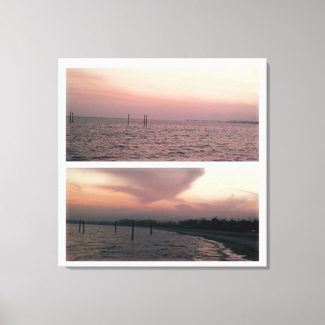 Sunset over the Bay Canvas Print (Front)