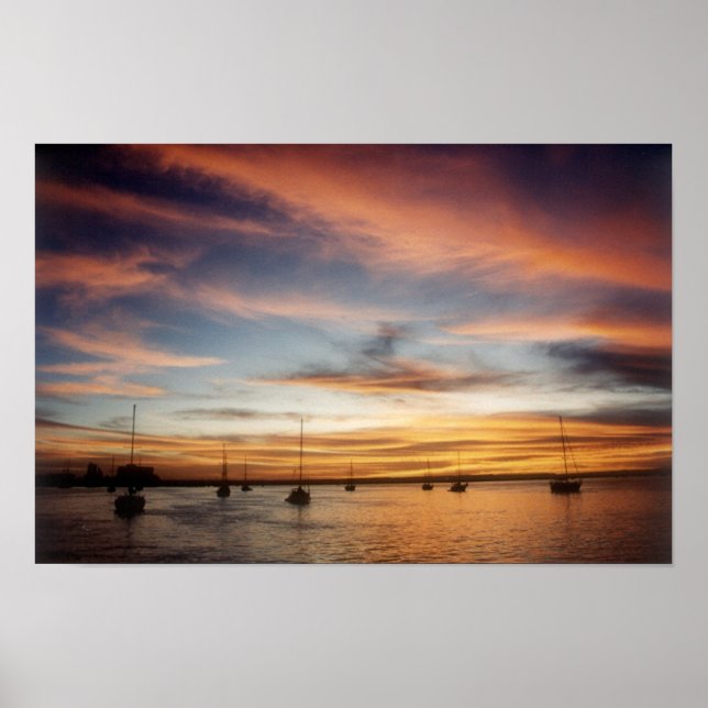 Sunset over the Bay of La Paz Poster (Front)