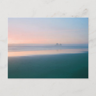 Sunset over the Beach, Twin Rocks, Oregon Postcard
