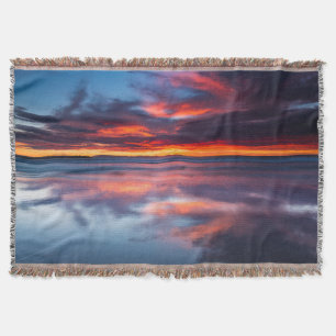 Sunset over the Channel Islands, CA Throw Blanket