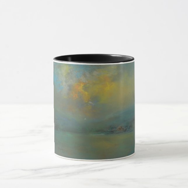 Sunset Over the Hills (by Glenn Cooper Henshaw) Mug (Center)