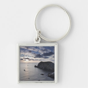 Sunset Over The Irish Coastline Key Ring