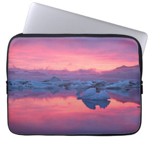 Sunset Over the Jokulsarlon Glacier Lagoon Laptop Sleeve