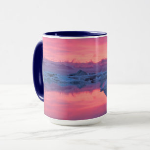 Sunset Over the Jokulsarlon Glacier Lagoon Mug