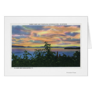 Sunset over the Lake, Adirondack Mts in