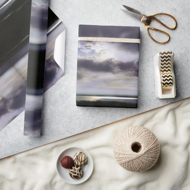 Sunset over the lake wrapping paper (Crafts)