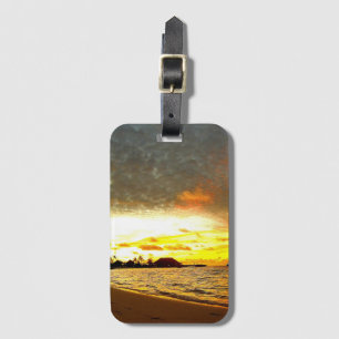 Sunset Over the Maldives Luggage Tag
