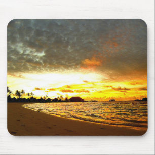 Sunset Over the Maldives Mouse Mat
