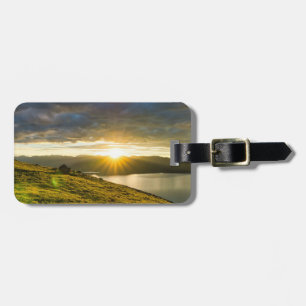 Sunset Over The Mountains Luggage Tag