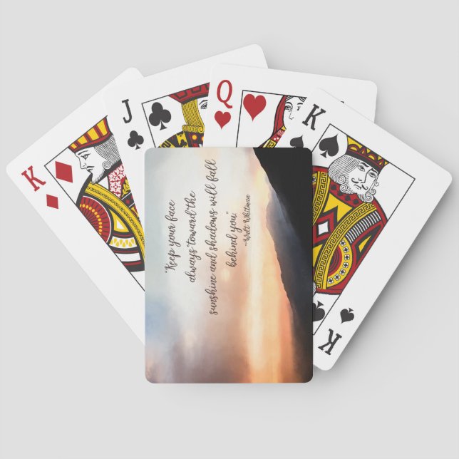 Sunset over the Mountains Playing Cards (Back)