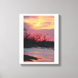 Sunset over the North Platte River Canvas Print