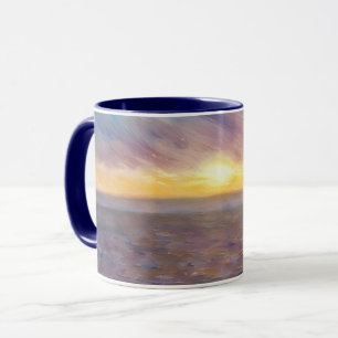 Sunset Over the Ocean Art Mug