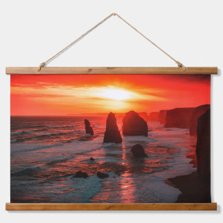 Sunset Over the Ocean Cliffs Wall Art