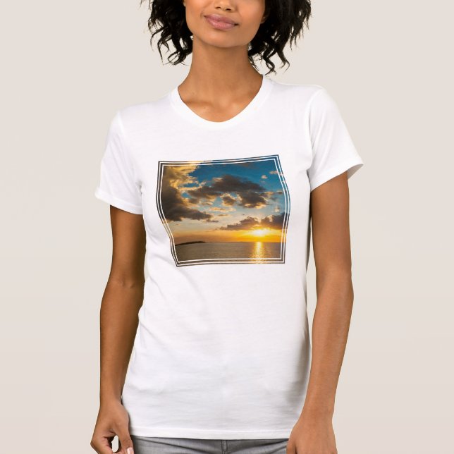 Sunset Over The Ocean, Fiji T-Shirt (Front)