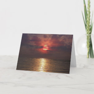 Sunset Over The Ocean Greeting Card