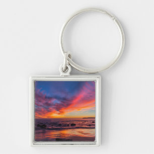 Sunset over the Pacific from Coronado 2 Key Ring