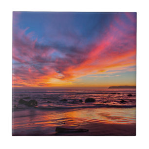 Sunset over the Pacific from Coronado 2 Tile
