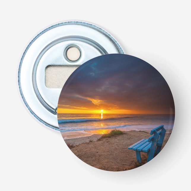 Sunset over the Pacific Ocean Bottle Opener (Front)