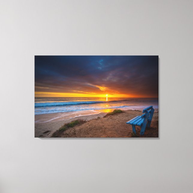 Sunset over the Pacific Ocean Canvas Print (Front)