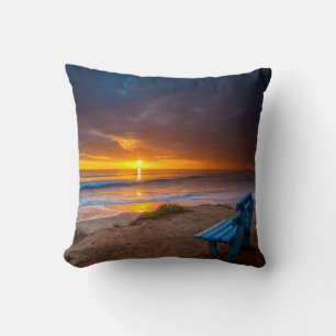 Sunset over the Pacific Ocean Cushion