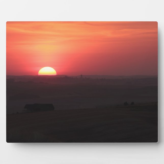 Sunset over the Palouse Plaque (Front)