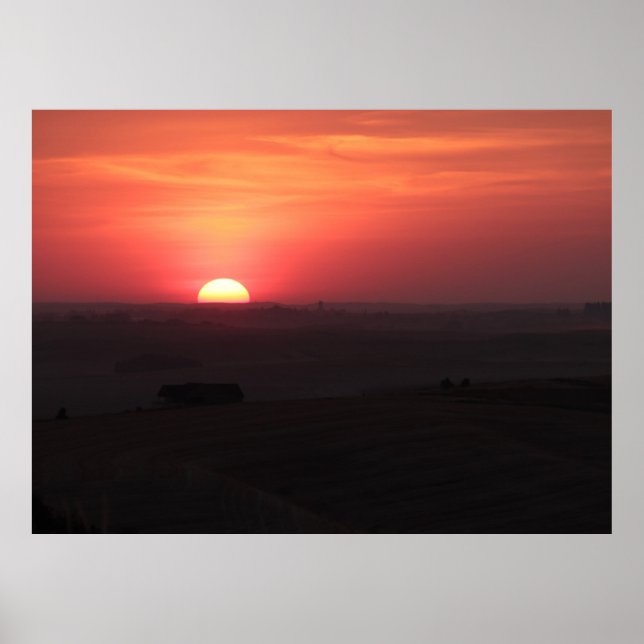 Sunset over the Palouse Poster (Front)
